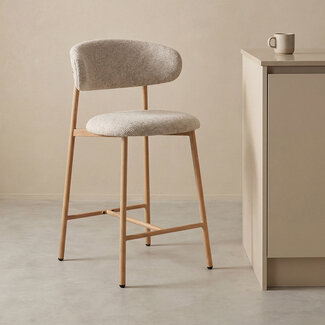 Label51 Barkruk Kaito - Beige - Prestige - Laag