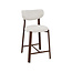 Label51 Barkruk Mika - Naturel - Prestige - Donkerbruin frame