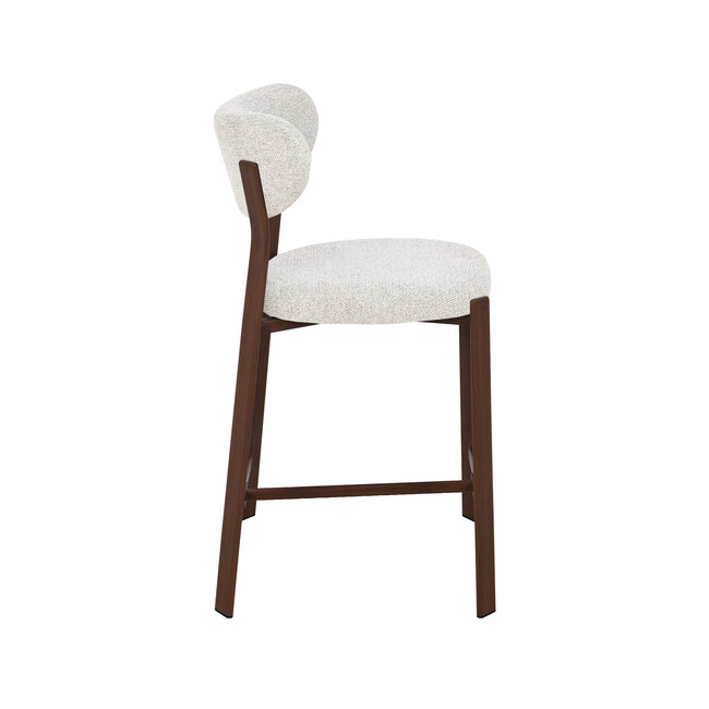 Label51 Barkruk Mika - Naturel - Prestige - Donkerbruin frame