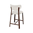 Label51 Barkruk Mika - Naturel - Prestige - Donkerbruin frame