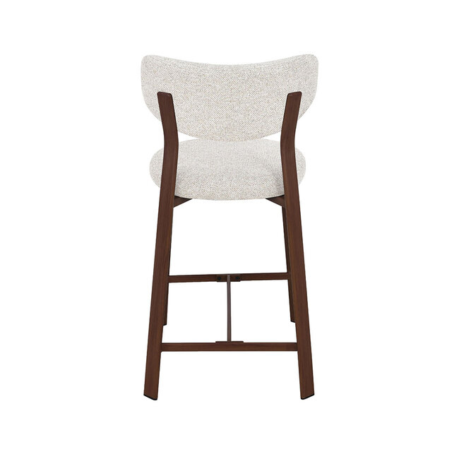 Label51 Barkruk Mika - Naturel - Prestige - Donkerbruin frame