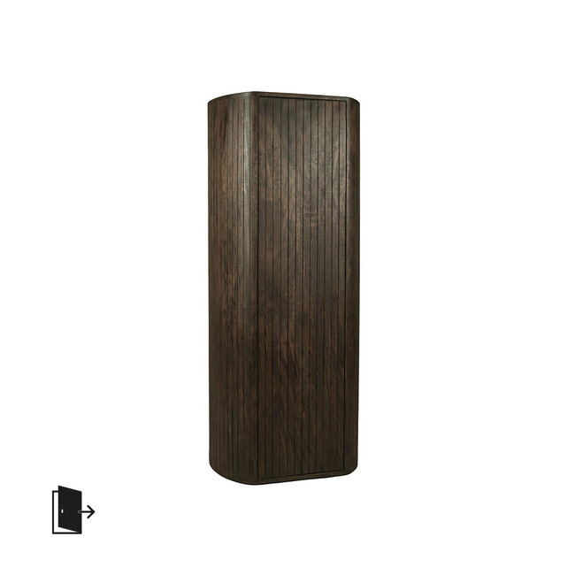 Label51 Bergkasten Miya - Espresso - Mangohout - 140 cm - Rechts