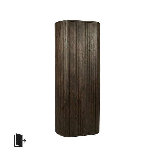 Label51 Bergkasten Miya - Espresso - Mangohout - 160 cm - Rechts