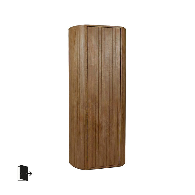 Label51 Bergkasten Miya - Natural - Mangohout - 160 cm - Rechts