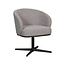 Label51 Eetkamerstoel Cannes - Mushroom - Boucle - Zwart Metalen Frame