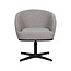 Label51 Eetkamerstoel Cannes - Mushroom - Boucle - Zwart Metalen Frame