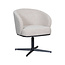 Label51 Eetkamerstoel Cannes - Naturel - Boucle - Zwart Metalen Frame