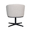Label51 Eetkamerstoel Cannes - Naturel - Boucle - Zwart Metalen Frame