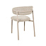 Label51 Eetkamerstoel Kaito - Beige - Geweven - Beige Metalen Frame