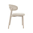 Label51 Eetkamerstoel Kaito - Beige - Geweven - Beige Metalen Frame