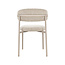 Label51 Eetkamerstoel Kaito - Beige - Geweven - Beige Metalen Frame