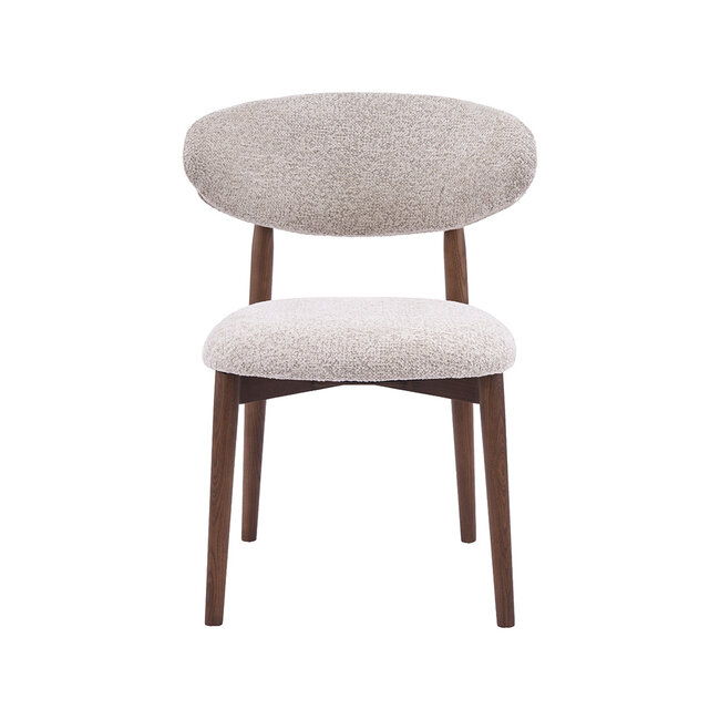 Label51 Eetkamerstoel Kyoto - Beige - Walnoot Frame