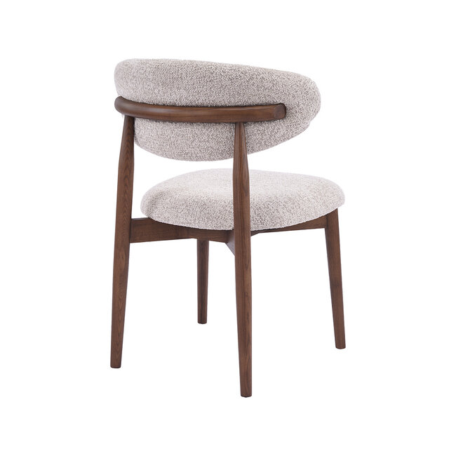 Label51 Eetkamerstoel Kyoto - Beige - Walnoot Frame