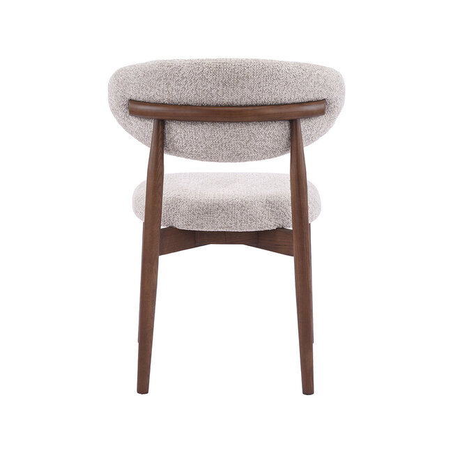 Label51 Eetkamerstoel Kyoto - Beige - Walnoot Frame