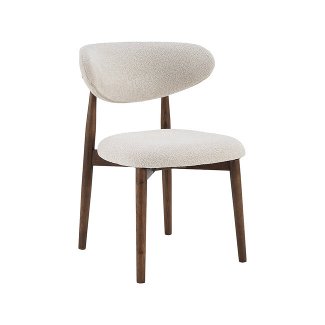 Label51 Eetkamerstoel Kyoto - Naturel - Walnoot Houten Frame
