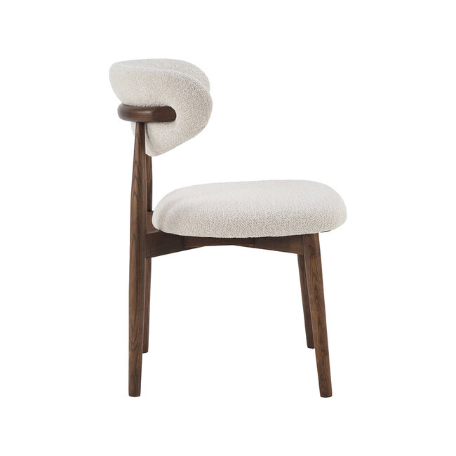 Label51 Eetkamerstoel Kyoto - Naturel - Walnoot Houten Frame