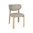 Label51 Eetkamerstoel Mika - Beige - Naturel Houtlook Metaal