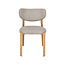 Label51 Eetkamerstoel Mika - Beige - Naturel Houtlook Metaal