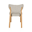 Label51 Eetkamerstoel Mika - Beige - Naturel Houtlook Metaal