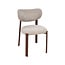 Label51 Eetkamerstoel Mika - Beige - Walnoot Houtlook Metaal