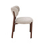 Label51 Eetkamerstoel Mika - Beige - Walnoot Houtlook Metaal