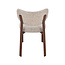 Label51 Eetkamerstoel Mika - Beige - Walnoot Houtlook Metaal
