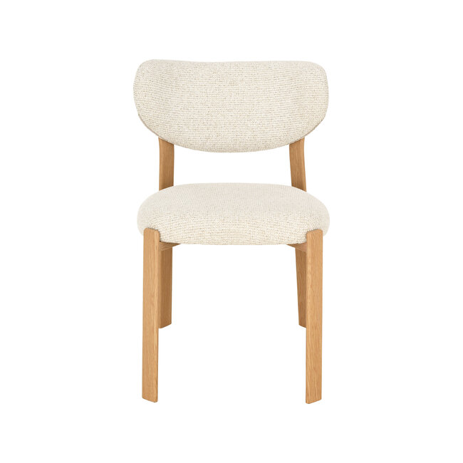 Label51 Eetkamerstoel Mika - Naturel - Geweven - Naturel Houtlook Metaal