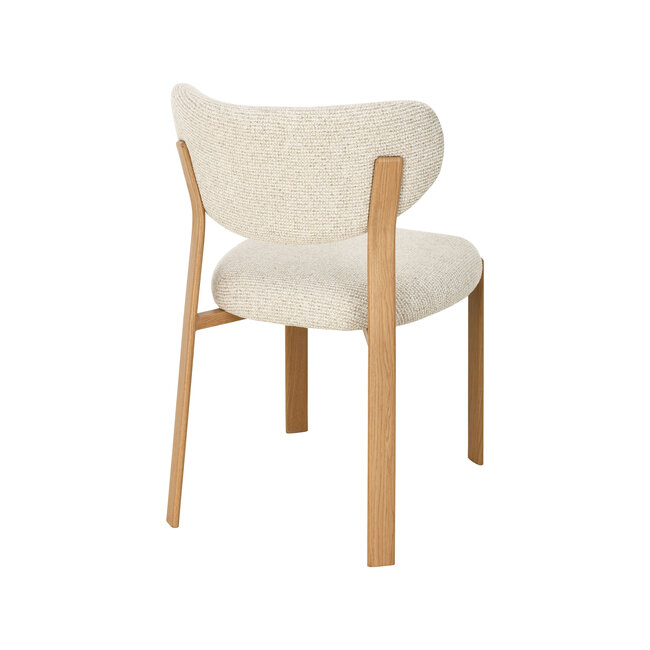 Label51 Eetkamerstoel Mika - Naturel - Geweven - Naturel Houtlook Metaal