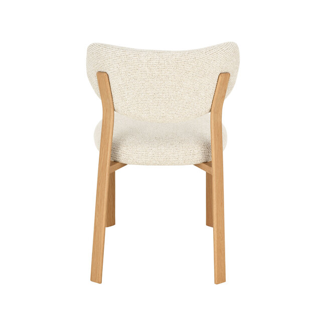 Label51 Eetkamerstoel Mika - Naturel - Geweven - Naturel Houtlook Metaal