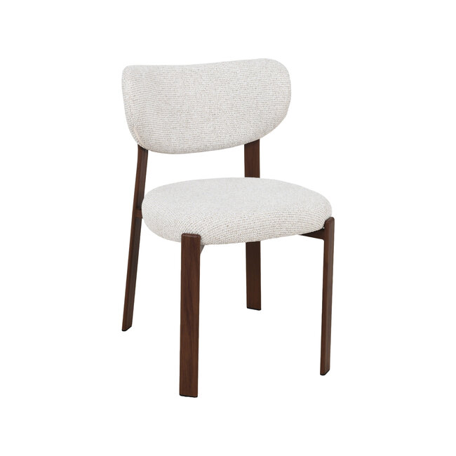 Label51 Eetkamerstoel Mika - Naturel - Walnoot Houtlook Metaal