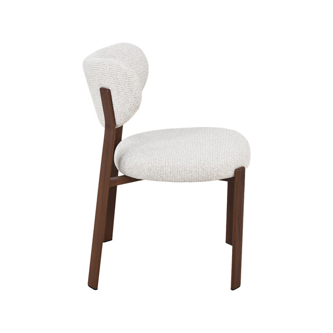 Label51 Eetkamerstoel Mika - Naturel - Walnoot Houtlook Metaal