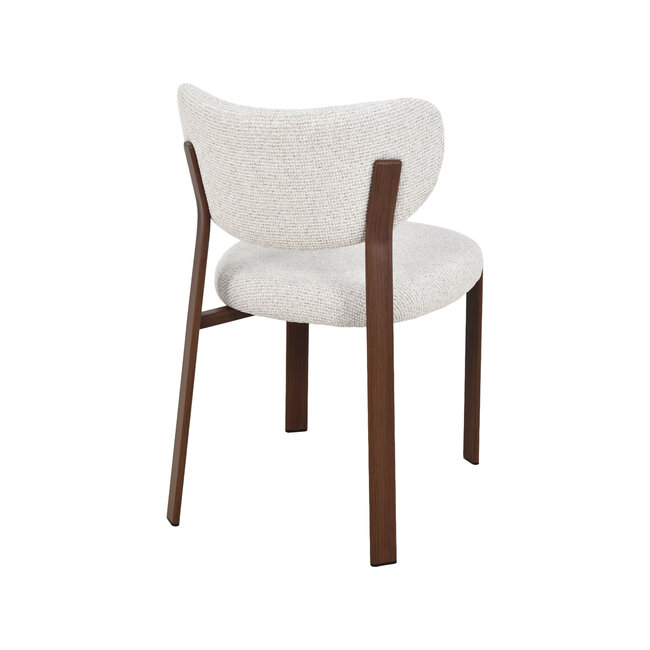 Label51 Eetkamerstoel Mika - Naturel - Walnoot Houtlook Metaal