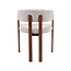 Label51 Eetkamerstoel Osaka - Beige - Geweven - Walnoot Houten Frame