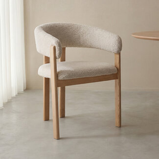 Label51 Eetkamerstoel Osaka - Naturel - Naturel Houten Frame