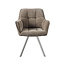 Label51 Eetkamerstoel Riley - Taupe - Taupe metaal