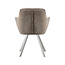 Label51 Eetkamerstoel Riley - Taupe - Taupe metaal