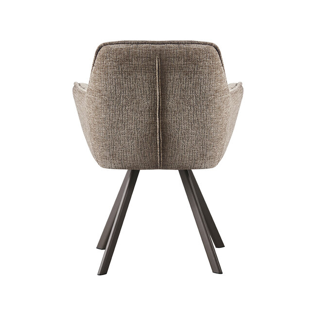 Label51 Eetkamerstoel Riley - Taupe - Brons metaal