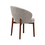 Label51 Eetkamerstoel Sakiko - Beige - Walnoot eikenhout