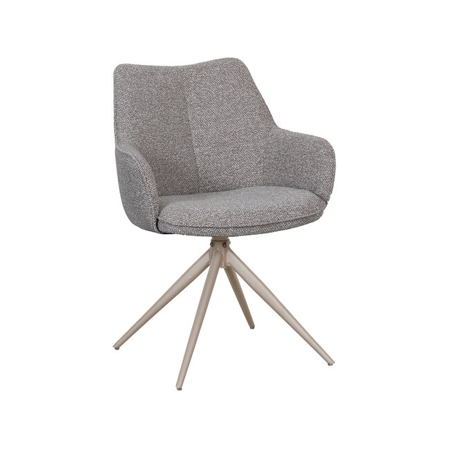 Label51 Eetkamerstoel Sawa - Mushroom - Taupe metaal