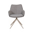 Label51 Eetkamerstoel Sawa - Mushroom - Taupe metaal