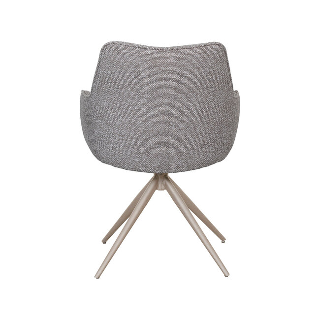Label51 Eetkamerstoel Sawa - Mushroom - Taupe metaal