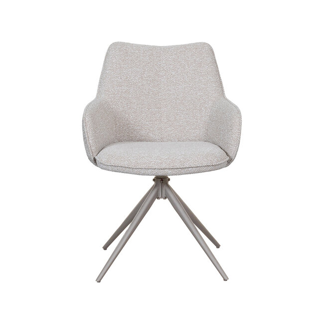 Label51 Eetkamerstoel Sawa - Naturel - Taupe Metaal