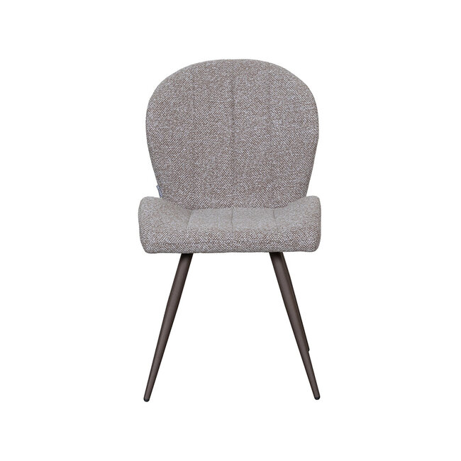 Label51 Eetkamerstoel Sil - Mushroom - Boucle - Brons Metalen Frame