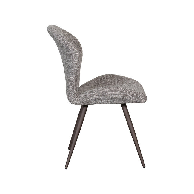 Label51 Eetkamerstoel Sil - Mushroom - Boucle - Brons Metalen Frame