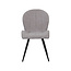 Label51 Eetkamerstoel Sil - Mushroom - Boucle - Zwart Metalen Frame