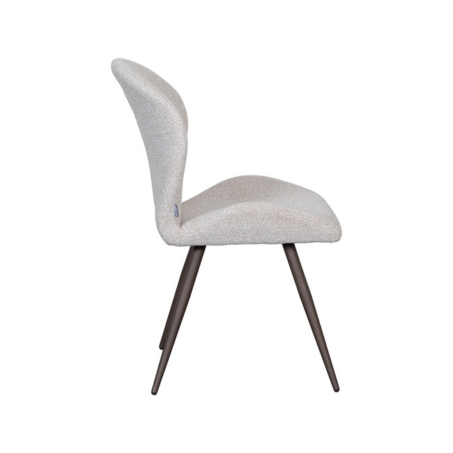 Label51 Eetkamerstoel Sil - Naturel - Boucle - Brons Metalen Frame