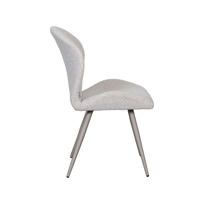 Label51 Eetkamerstoel Sil - Naturel - Boucle - Taupe Metalen Frame