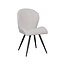 Label51 Eetkamerstoel Sil - Naturel - Boucle - Zwart Metalen Frame