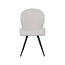 Label51 Eetkamerstoel Sil - Naturel - Boucle - Zwart Metalen Frame