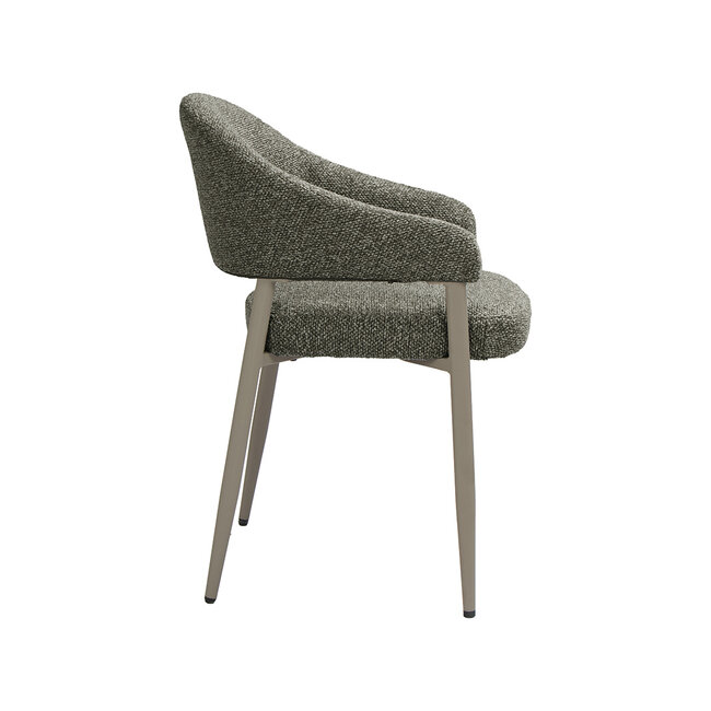 Label51 Eetkamerstoel Sora - Mushroom - Taupe Metaal